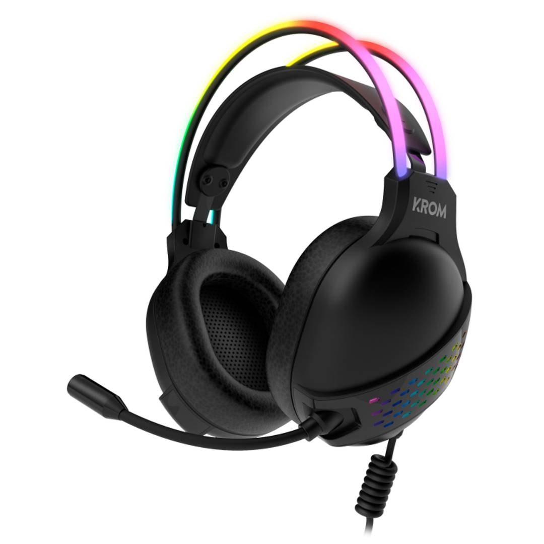 Cuffie da gioco Krom Klaim con LED RGB e microfono NXKROMKLAIM