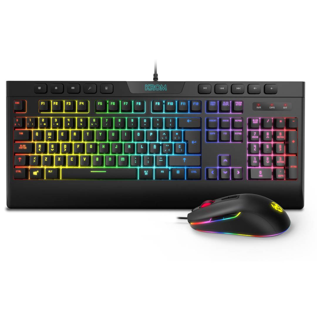 Krom NXKROMKLYSSP Kalyos Kit clavier et souris RGB 2-en-1