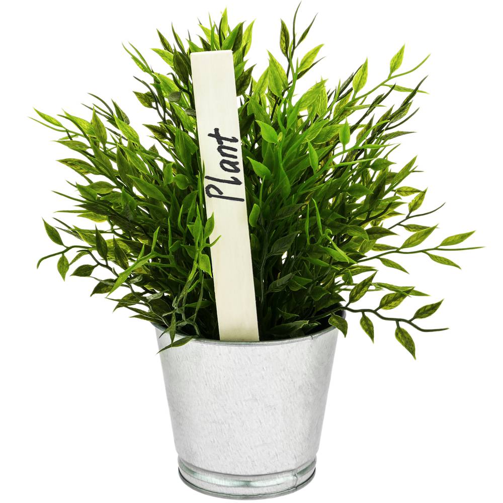 Estaques de fusta de 20cm per etiquetar plantes. Kit de 8 etiquetes i 1 retolador