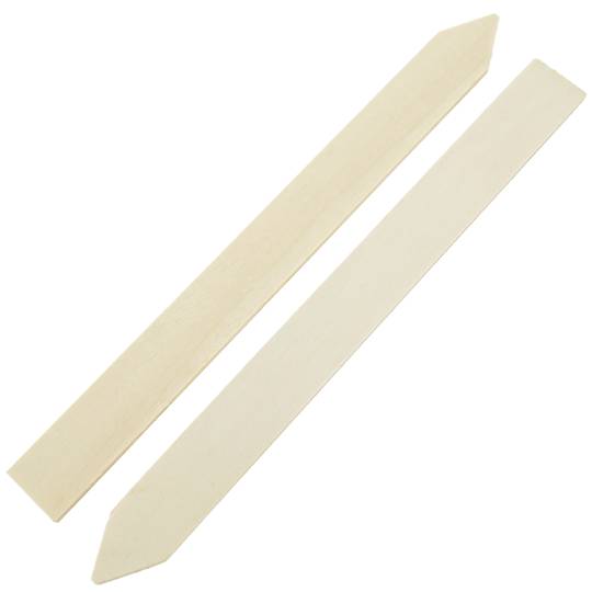 Estaques de fusta de 20cm per etiquetar plantes. Kit de 96 etiquetes i 12 retoladors