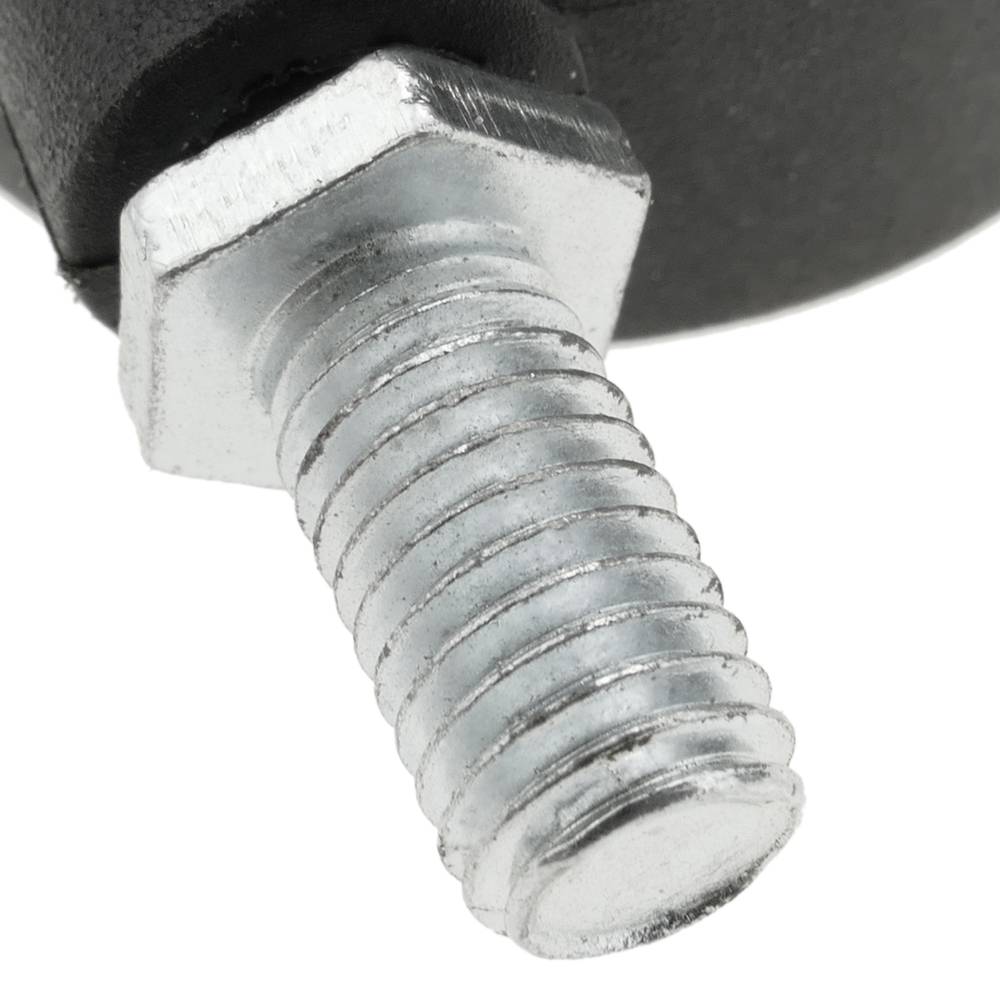 Draaibaar nylon wiel met rem 40 mm M6 4-pack