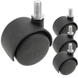 Wheel swivel castor of nylon without brake 40 mm M8 4 pack