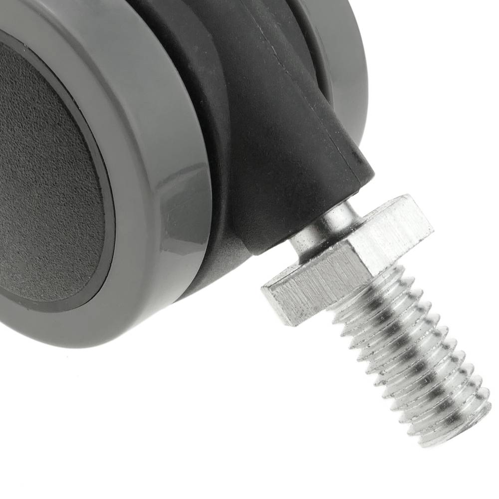 Roulettes pivotantes roue en nylon et PVC sans frein 34 mm M8 5 pack