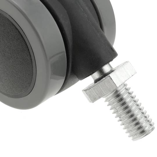 Roulettes pivotantes roue en nylon et PVC sans frein 34 mm M8 5 pack