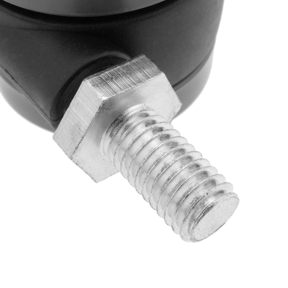 Roulettes pivotantes roue en nylon et PVC sans frein 34 mm M8 5 pack