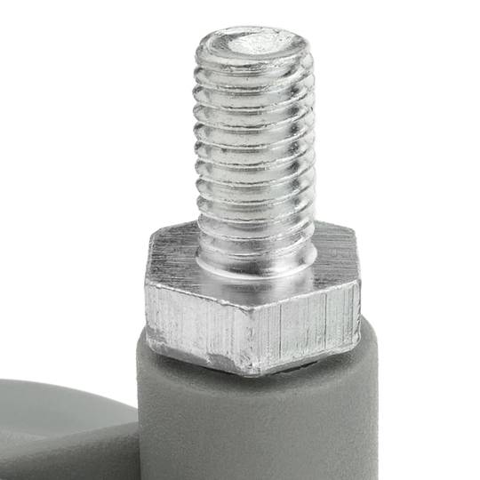 Roulettes pivotantes roue en nylon et polypropylène sans frein 60 mm M10 5 pack