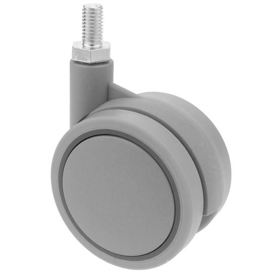 Roulettes pivotantes roue en nylon et polypropylène sans frein 60 mm M10 5 pack