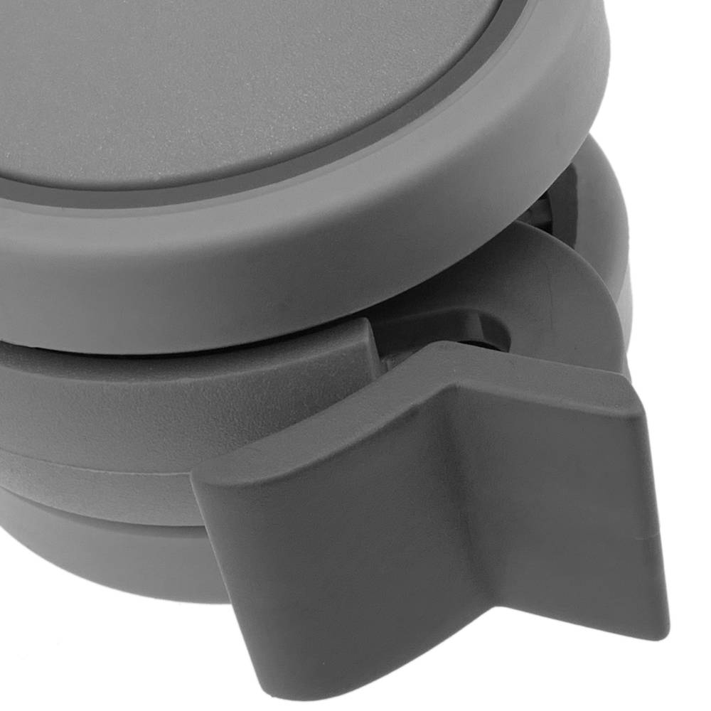 Roda pivotante rodízio de náilon e polipropileno com freio 60 mm M8 5 pack