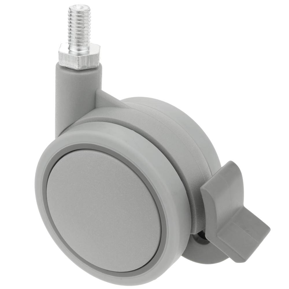 Roda pivotante rodízio de náilon e polipropileno com freio 60 mm M8 5 pack