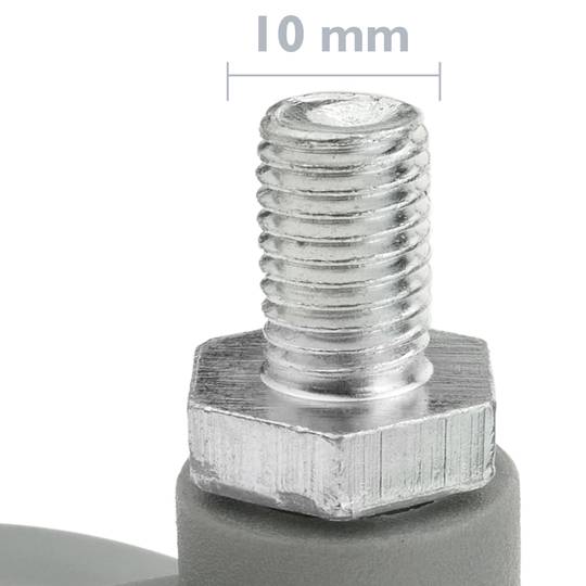 Rotelle pivotanti ruote di nylon e polipropilene con freno 60 mm M10 5 pack