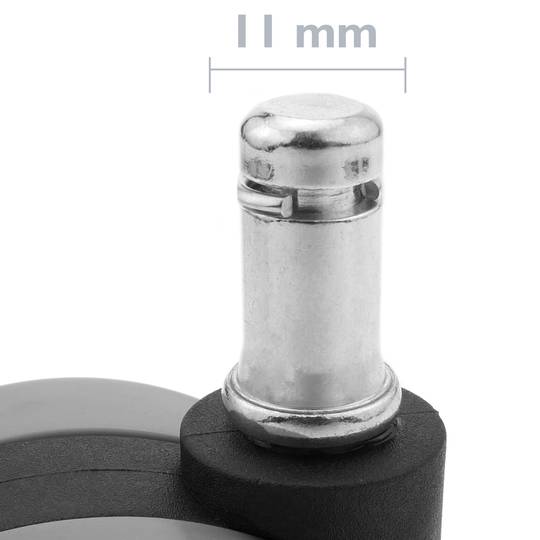 Wheel swivel castor of nylon and PVC without brake 65 mm M11 5 pack