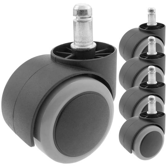 Wheel swivel castor of nylon and PVC without brake 50 mm M11 5 pack