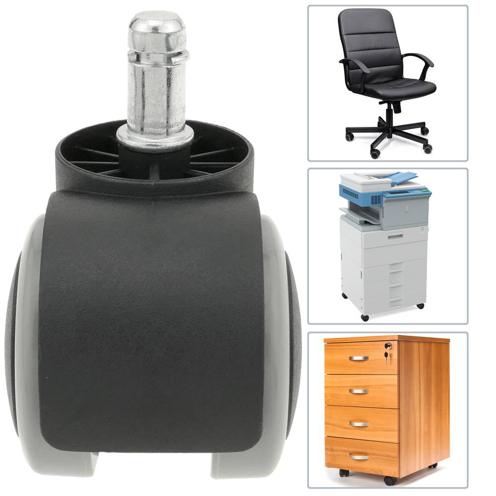 Wheel swivel castor of nylon and PVC without brake 50 mm M11 5 pack