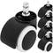 Roda pivotante rodízio de náilon e PVC branco sem freio 50 mm M11 5 pack