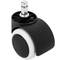 Roda pivotante rodízio de náilon e PVC branco sem freio 50 mm M11 5 pack