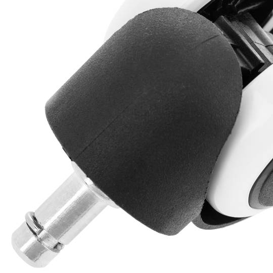 Roda pivotante rodízio de náilon e PVC branco sem freio 50 mm M11 5 pack