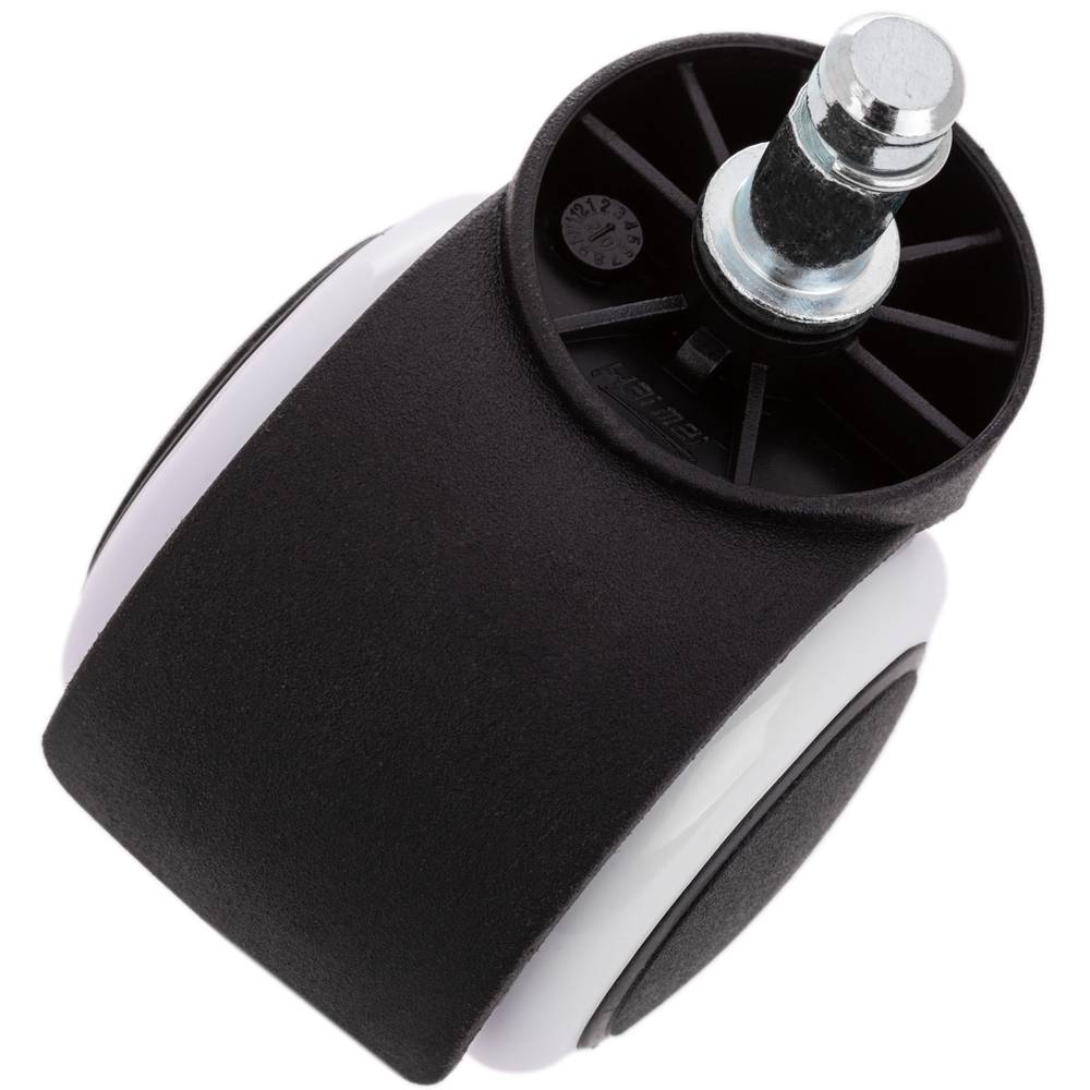 Koło obrotowe z nylonu i PVC biały bez hamulca 50 mm M10 5 sztuk