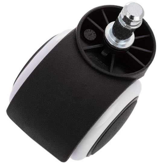 Koło obrotowe z nylonu i PVC biały bez hamulca 50 mm M10 5 sztuk