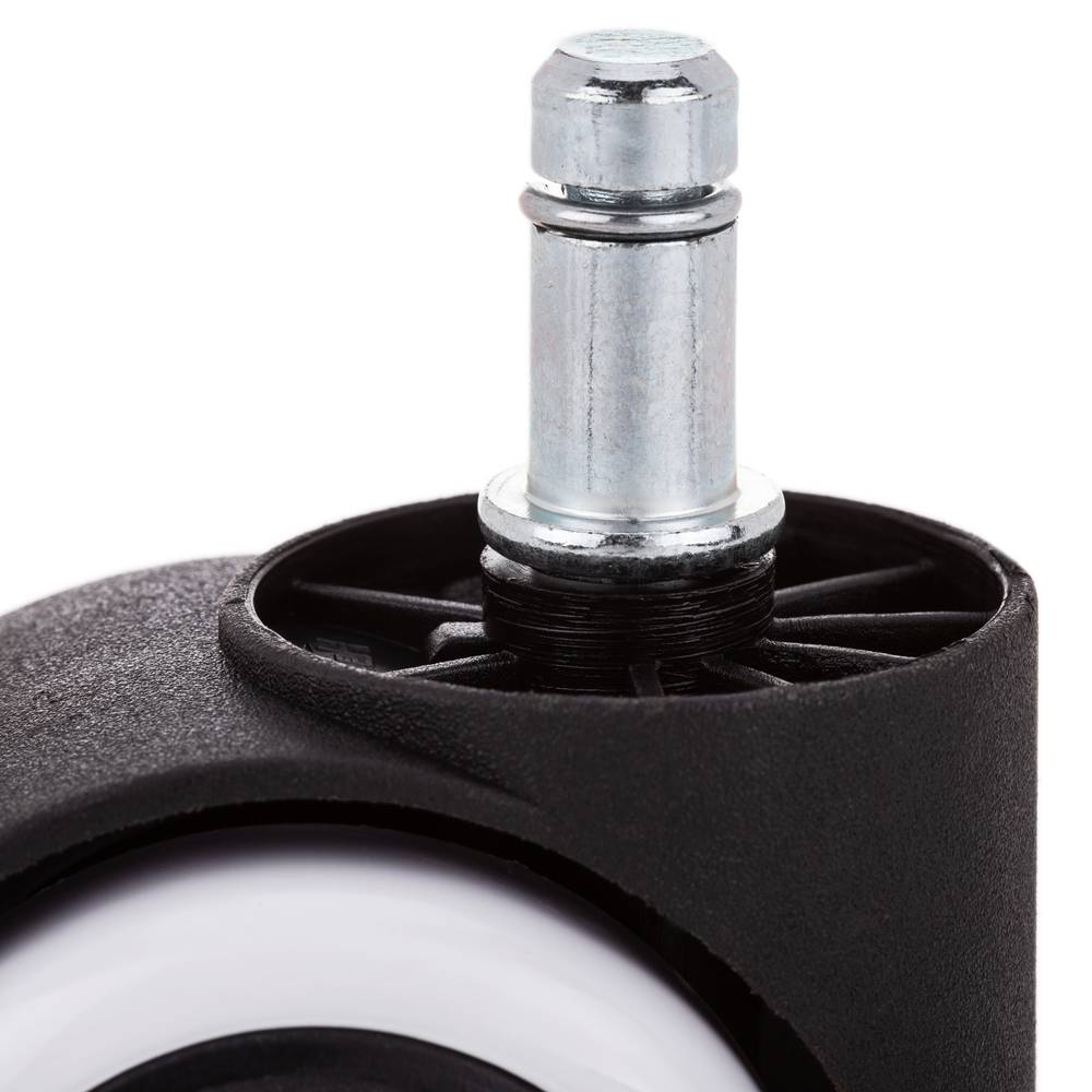 Koło obrotowe z nylonu i PVC biały bez hamulca 50 mm M10 5 sztuk