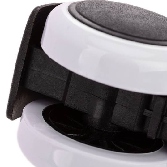 Koło obrotowe z nylonu i PVC biały bez hamulca 50 mm M10 5 sztuk