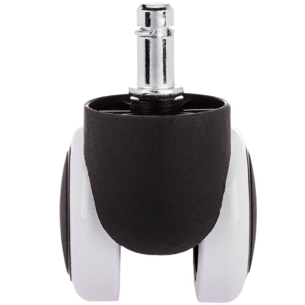 Koło obrotowe z nylonu i PVC biały bez hamulca 50 mm M10 5 sztuk