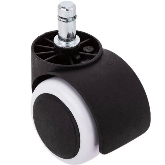 Koło obrotowe z nylonu i PVC biały bez hamulca 50 mm M10 5 sztuk