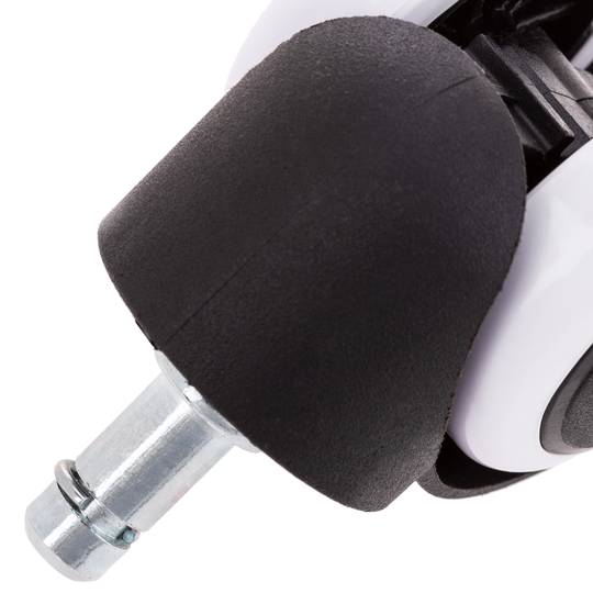 Koło obrotowe z nylonu i PVC biały bez hamulca 50 mm M10 5 sztuk