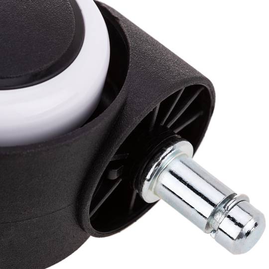 Koło obrotowe z nylonu i PVC biały bez hamulca 50 mm M10 5 sztuk