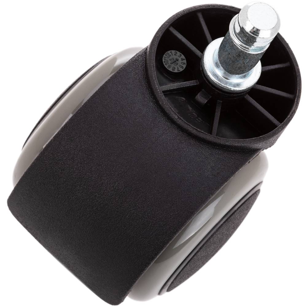 Roda pivotante rodízio de náilon e PVC cinzento sem freio 50 mm M10 5 pack