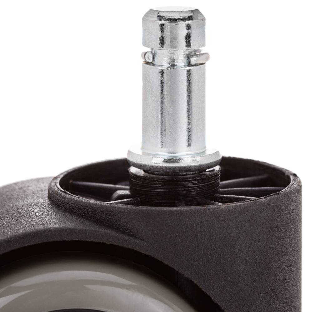 Roda pivotante rodízio de náilon e PVC cinzento sem freio 50 mm M10 5 pack