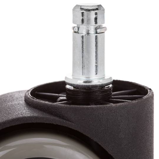 Roda pivotante rodízio de náilon e PVC cinzento sem freio 50 mm M10 5 pack