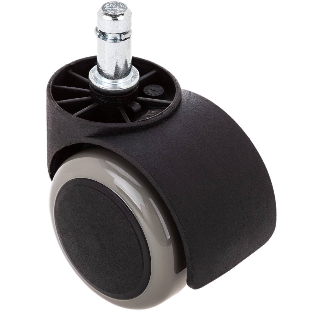 Roda pivotante rodízio de náilon e PVC cinzento sem freio 50 mm M10 5 pack