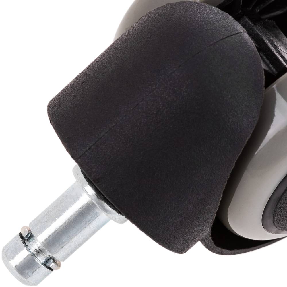Roda pivotante rodízio de náilon e PVC cinzento sem freio 50 mm M10 5 pack