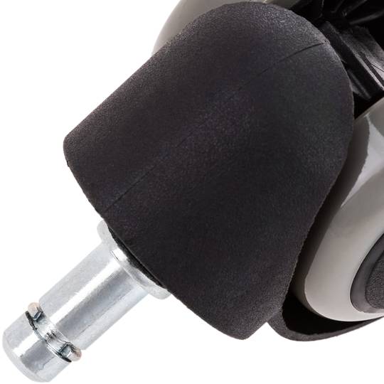 Roda pivotante rodízio de náilon e PVC cinzento sem freio 50 mm M10 5 pack