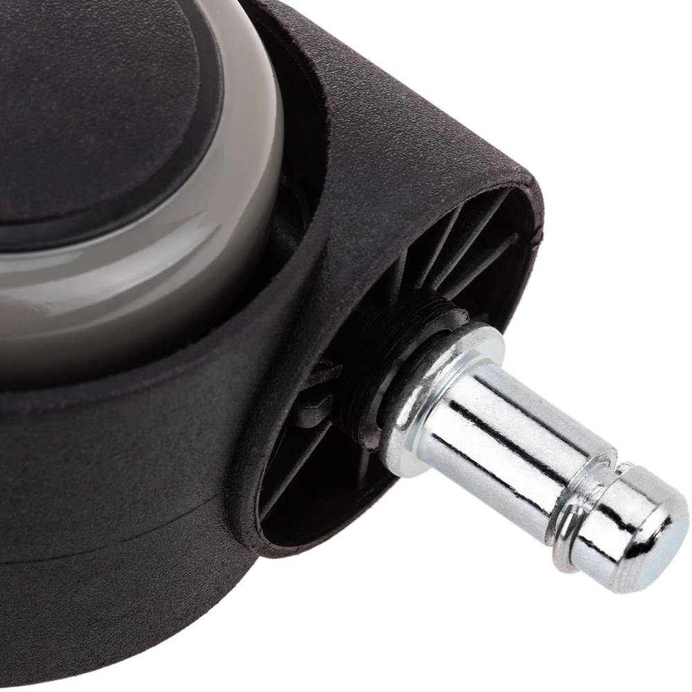 Roda pivotante rodízio de náilon e PVC cinzento sem freio 50 mm M10 5 pack