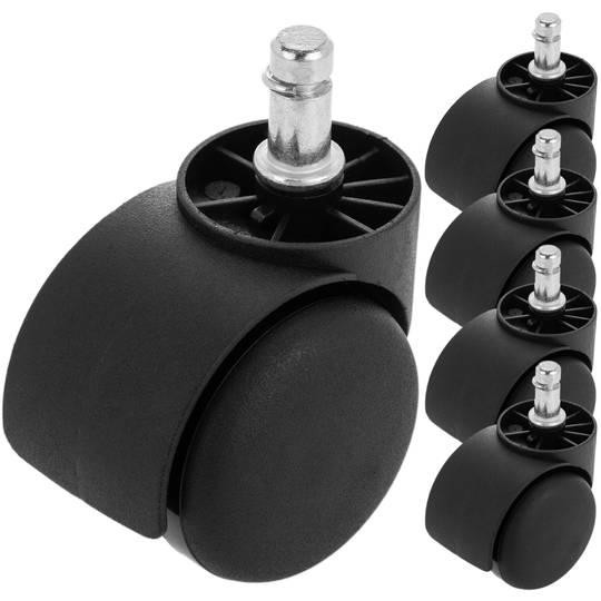 Lenkrollen Schwenkrollen Industriell Rad aus Nylon und PVC ohne Bremse 50 mm M10 5 pack
