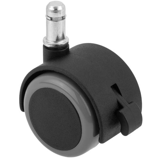 Rodízios giratórios de nylon e PVC com haste de fixação do anel de freio 50mm M11 5 unidades