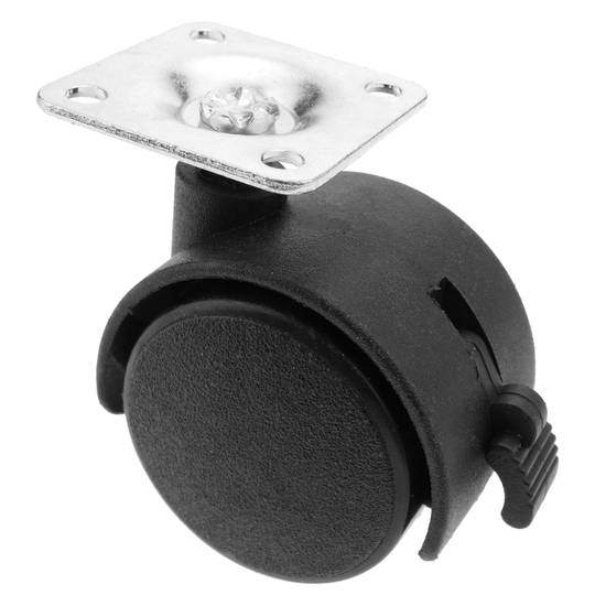 Zwenkwielen nylon wiel met rem 40 mm 35x35 mm 4-pack