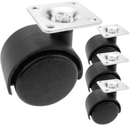 Wheel swivel castor of nylon without brake 40 mm 38x38 mm 4 pack
