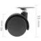 Wheel swivel castor of nylon without brake 40 mm 38x38 mm 4 pack