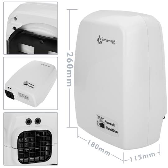 Secador de manos eléctrico de pared 1000W