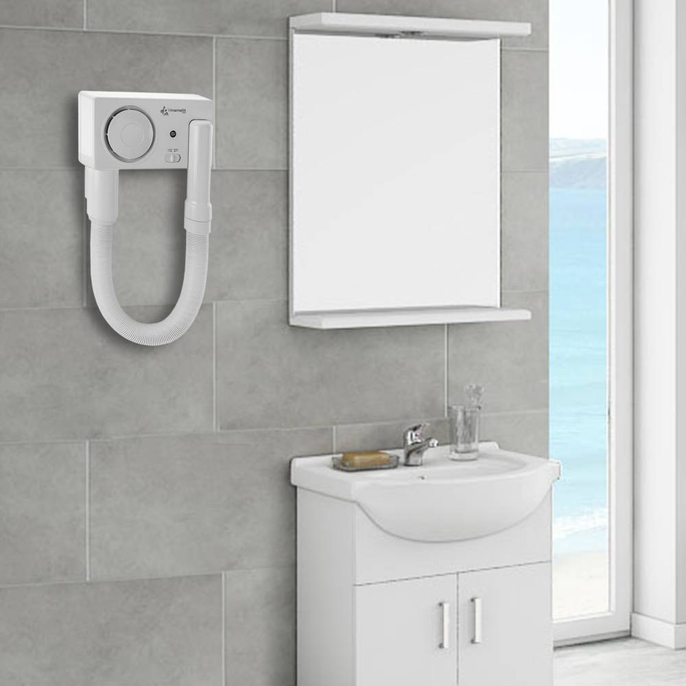 Hair dryer with wall bracket and hose for hotel and home bathroom 900W