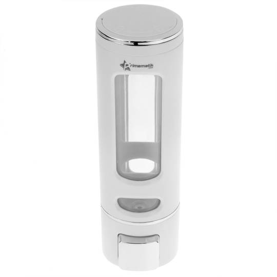 Soap dispenser for bathroom wall with refillable tank