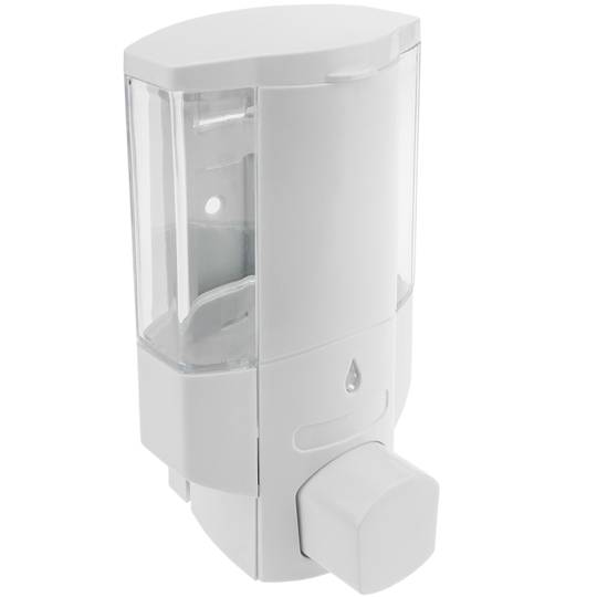 Dispensador de jabón transparente de ducha para pared. 1 x depósito rellenable