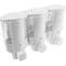 Soap transparent dispenser for wallmount. 3 x refillable shower pumps