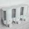 Soap transparent dispenser for wallmount. 3 x refillable shower pumps
