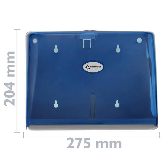 Blauwe papieren handdoek dispenser voor badkamer