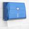 Blauwe papieren handdoek dispenser voor badkamer