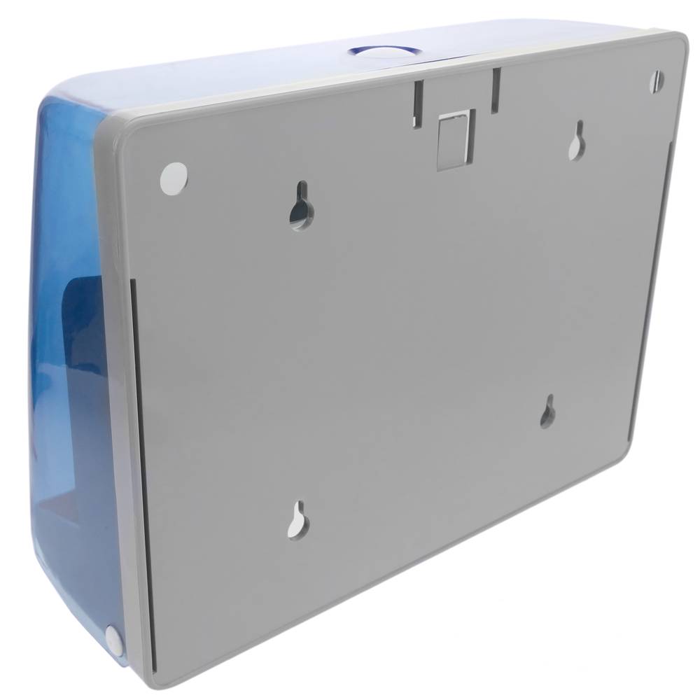 Blauwe papieren handdoek dispenser voor badkamer