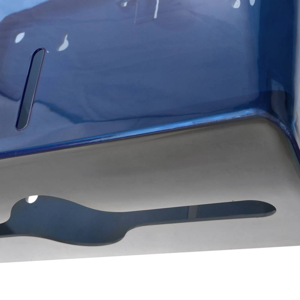 Blauwe papieren handdoek dispenser voor badkamer